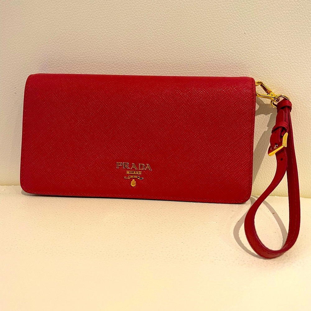 Gorgeous one of a kind Prada MADE in ITALY wristlet/ wallet
